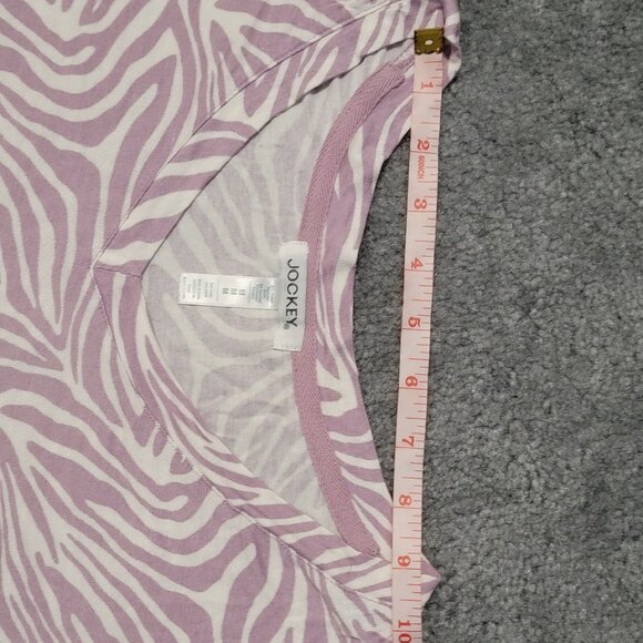 Jockey Cooling Comfort Short Sleeve Sleepshirt, Medium, Lilac Striations - Picture 9 of 11